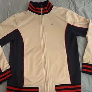 Tommy Hilfiger Cream and Navy Jacket with Red Accents